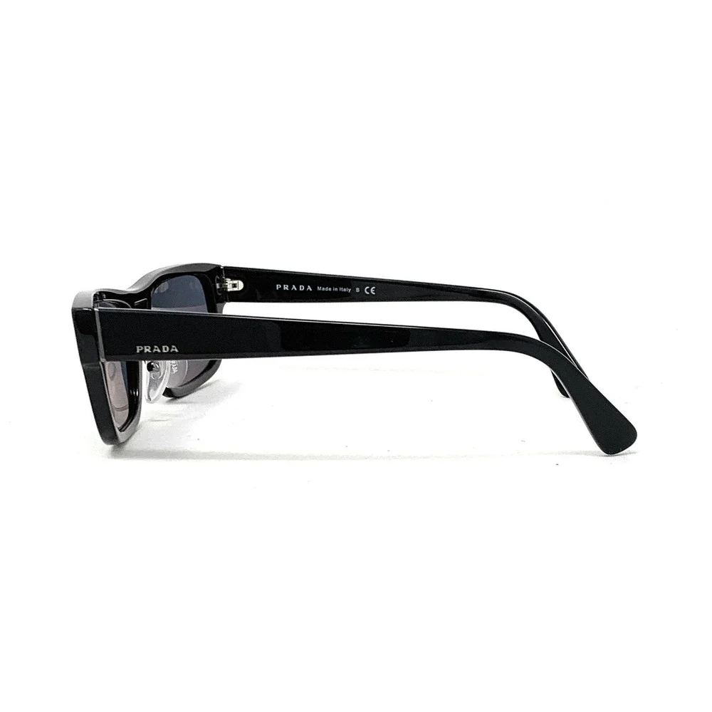 PRADA SPR 05V 1AB-0A9 Men's Rectangular Sunglasses Heritage Black w/ Blue 56mm